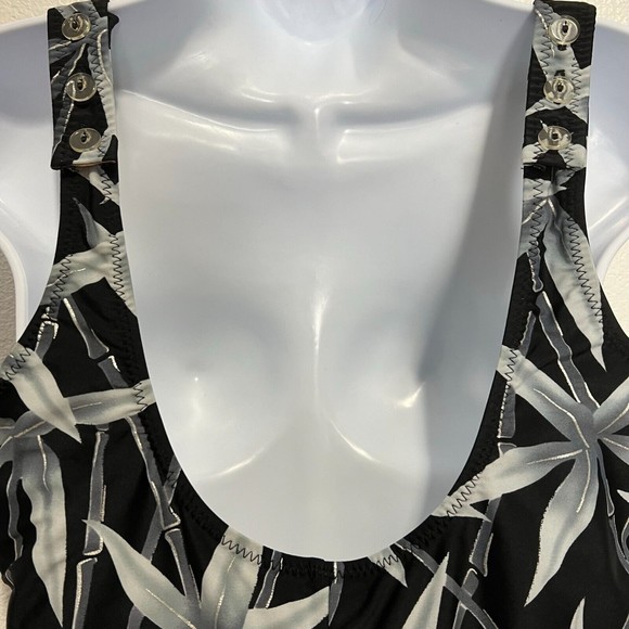 NWOT Retail $119 T.H.E. Women's swimsuit, front skirt, Bamboo Print, size XL - Picture 11 of 16
